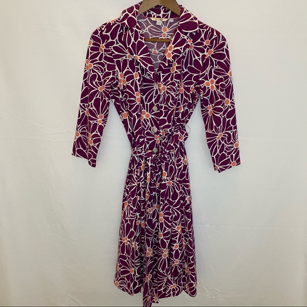 Boden Riviera Button Down Midi Shirt Dress 4R